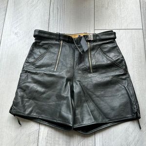 Vintage Bergfreund Leather Black Shorts